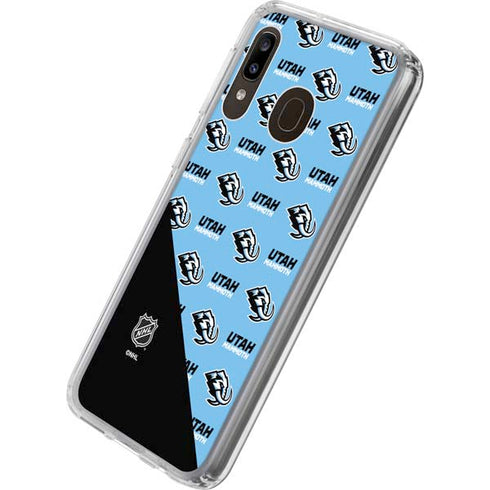 NHL Utah Mammoth Logo Pattern Galaxy A20 Clear Case